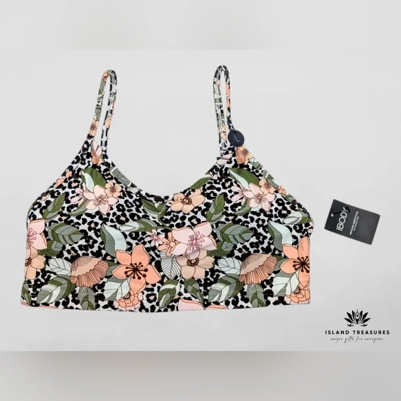 Tropical Leopard Yoga Crop Top – Workout Activewear | NWT Size Large - Picture 3 of 13